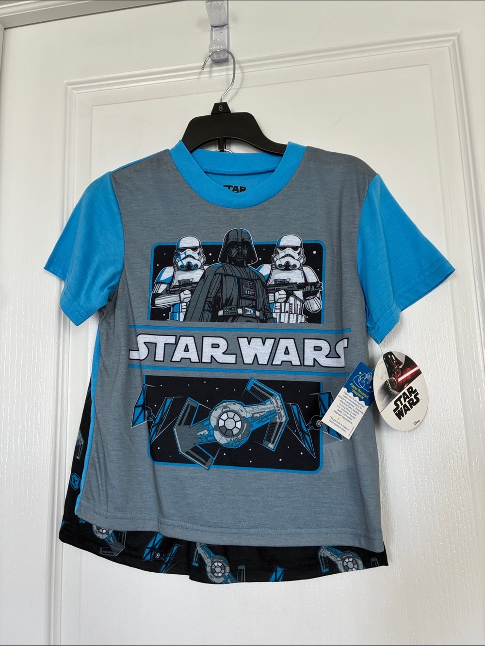 Star Wars Blue and Gray Boys Pajama Set with Darth Vader Graphic